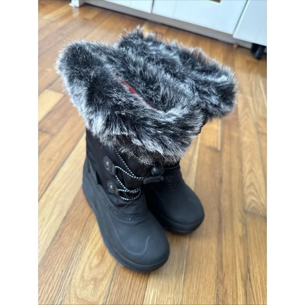 Kamik Girl's Snowgypsy Waterproof Faux Fur Lined Winter Snow Boots Size 2